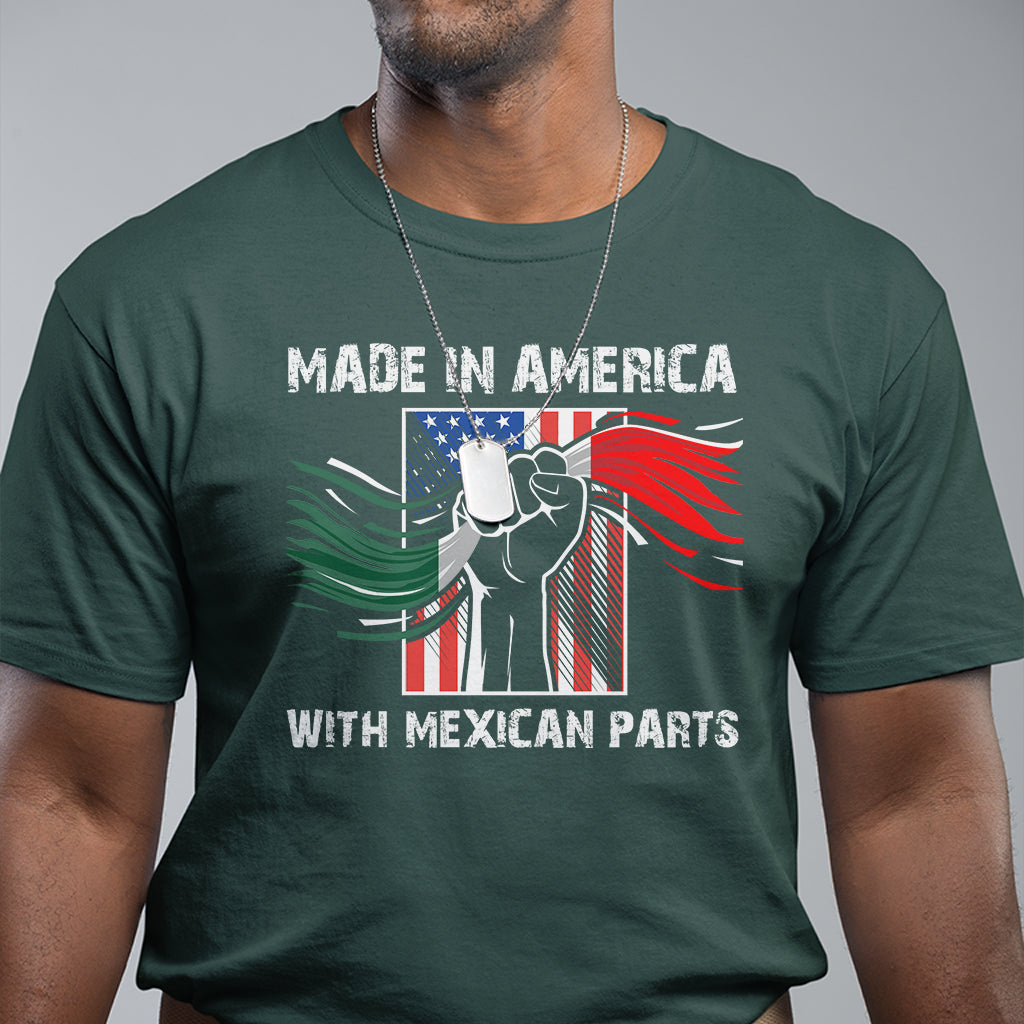 Made In America with Mexican Parts T Shirt - Wonder Print Shop
