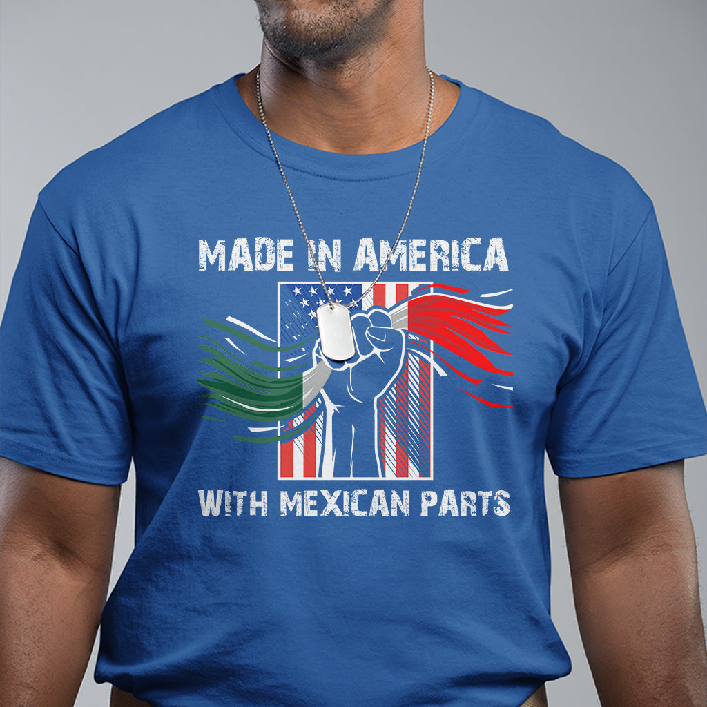 Made In America with Mexican Parts T Shirt - Wonder Print Shop
