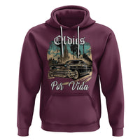 Oldies Por Vida Vintage Car Lowrider Mexican Chicano Chicana Hoodie - Wonder Print Shop