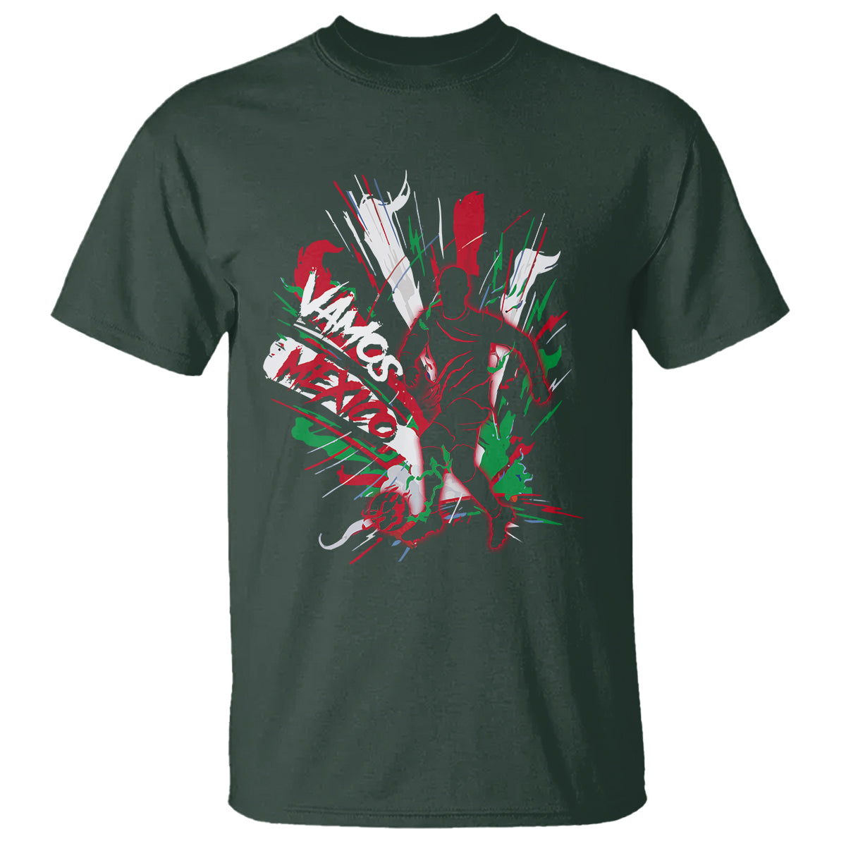 Mexican Soccer Fan T Shirt Vamos Mexico Football Fans - Wonder Print Shop