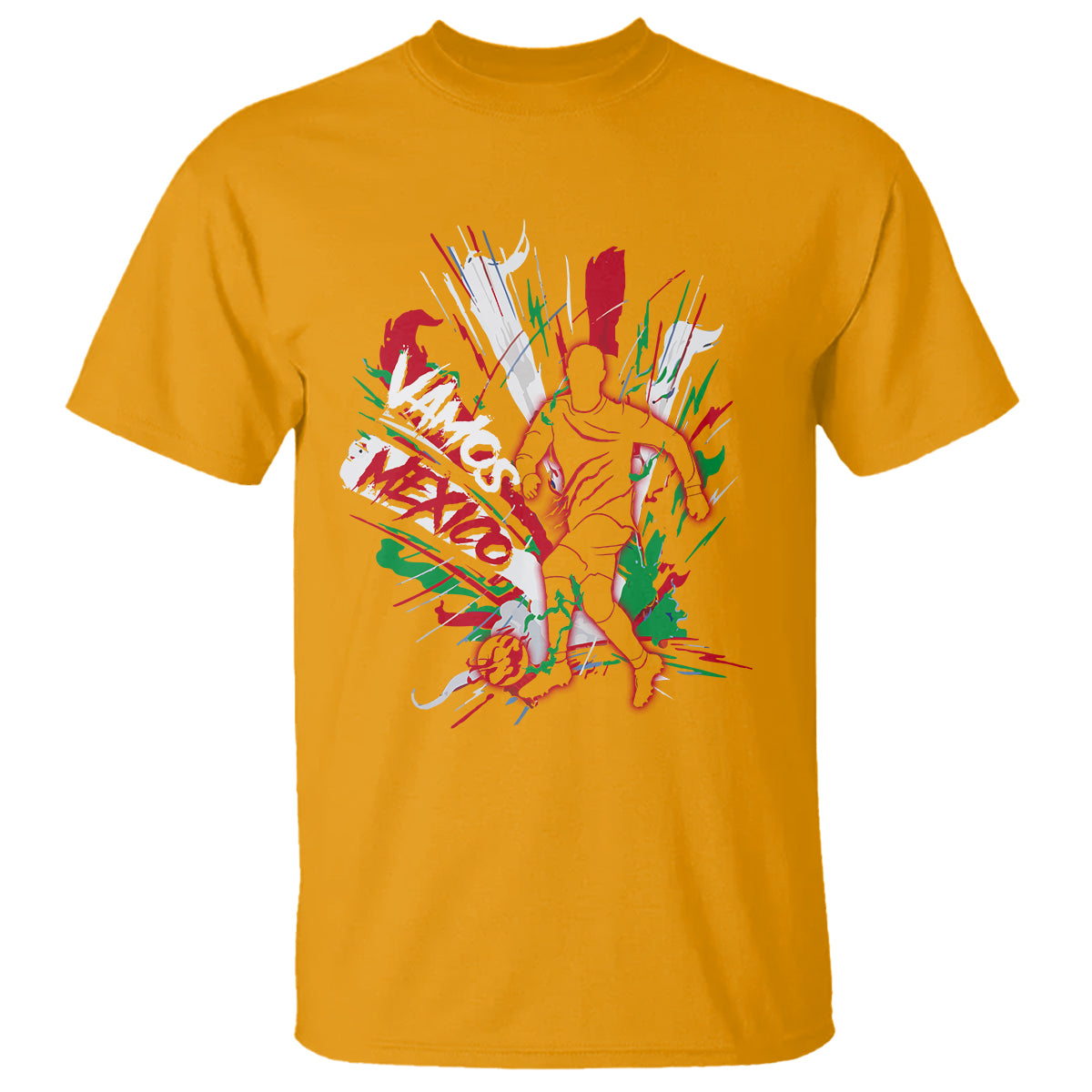 Mexican Soccer Fan T Shirt Vamos Mexico Football Fans - Wonder Print Shop