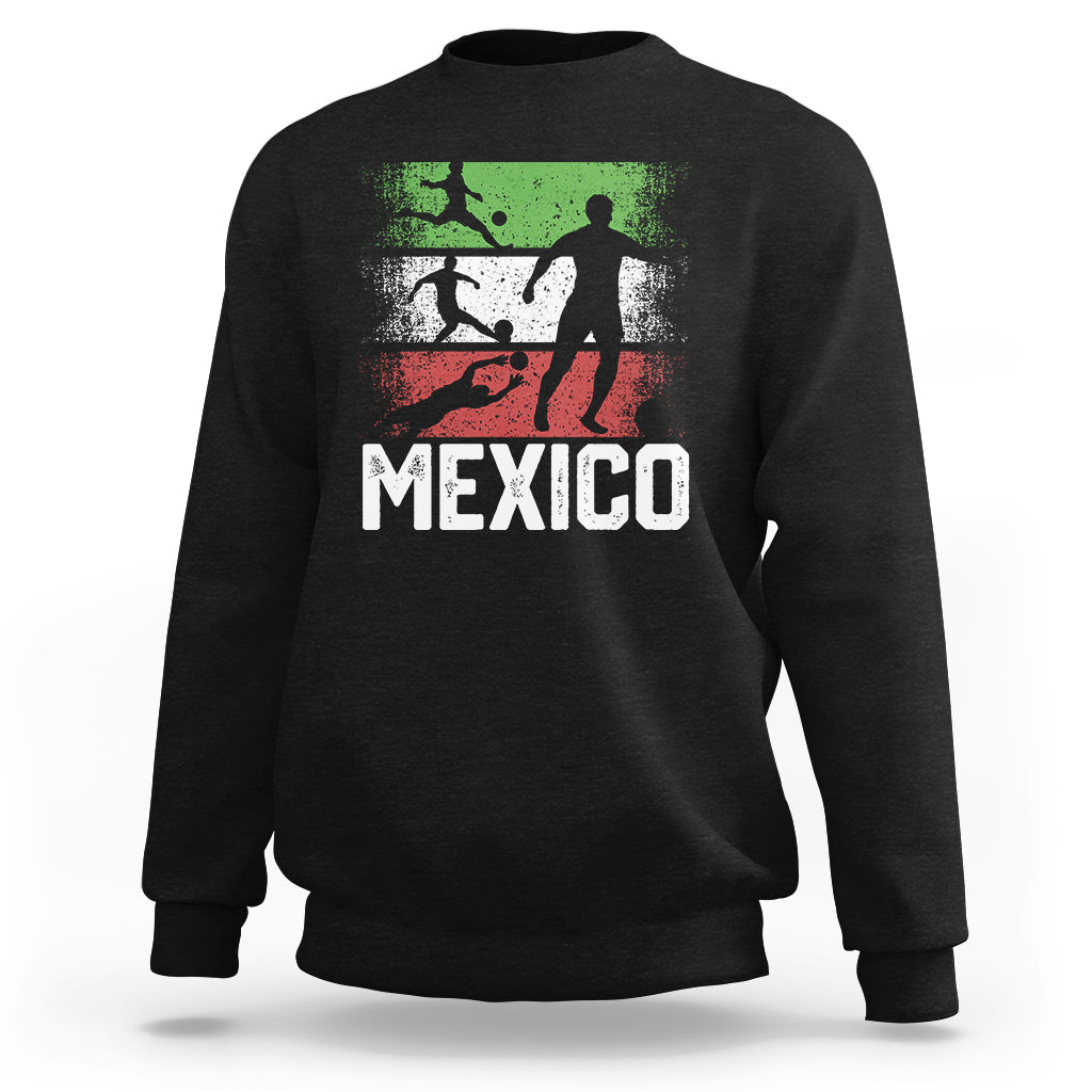 Mexican Soccer Fan Sweatshirt Mexico Flag Football Team - Wonder Print Shop