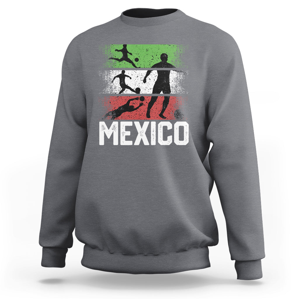 Mexican Soccer Fan Sweatshirt Mexico Flag Football Team - Wonder Print Shop