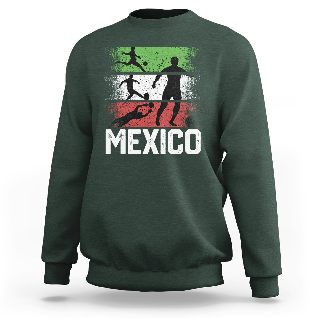 Mexican Soccer Fan Sweatshirt Mexico Flag Football Team - Wonder Print Shop