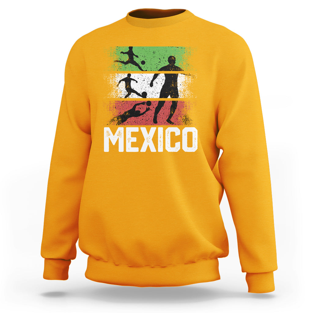 Mexican Soccer Fan Sweatshirt Mexico Flag Football Team - Wonder Print Shop