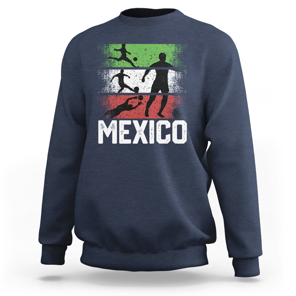 Mexican Soccer Fan Sweatshirt Mexico Flag Football Team - Wonder Print Shop