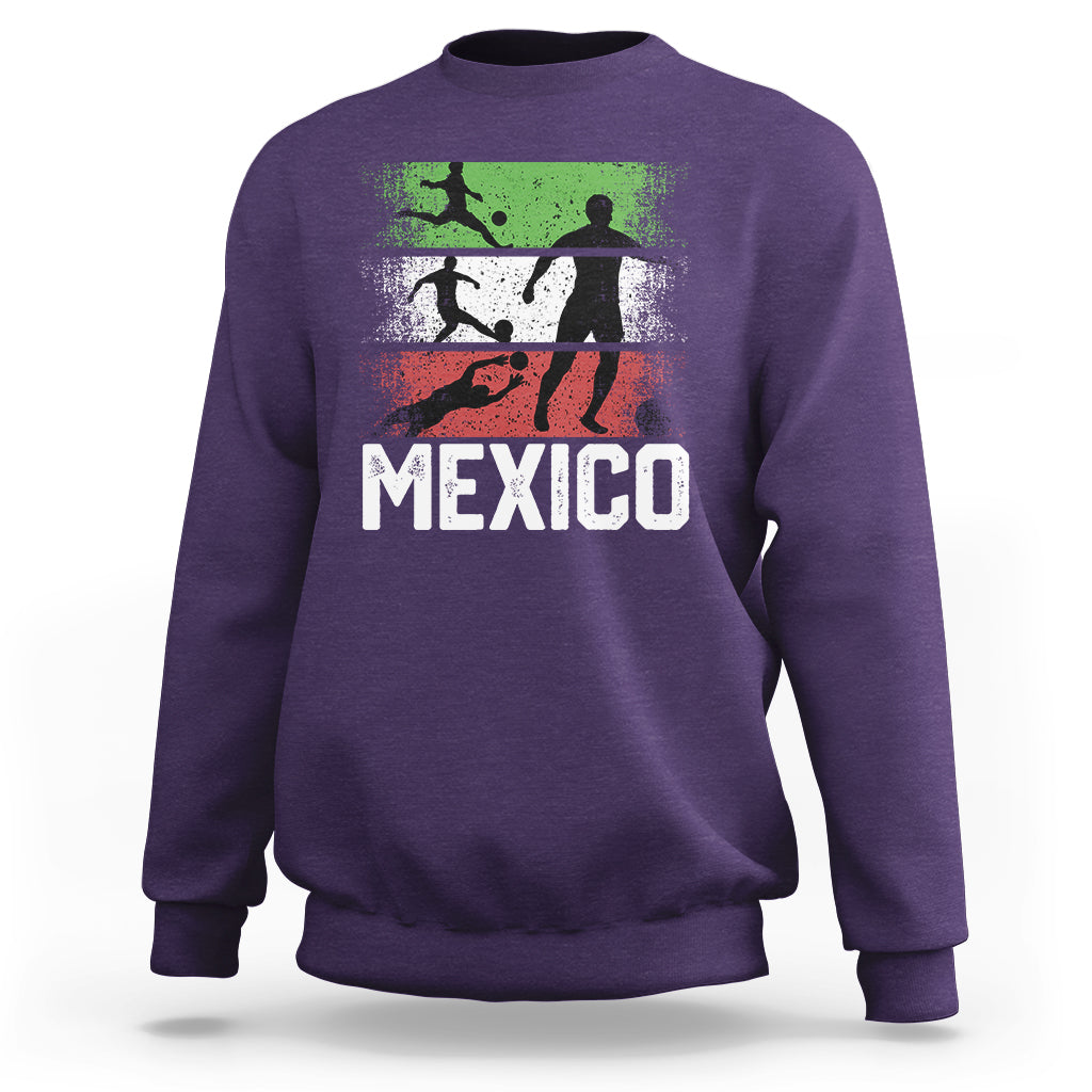 Mexican Soccer Fan Sweatshirt Mexico Flag Football Team - Wonder Print Shop