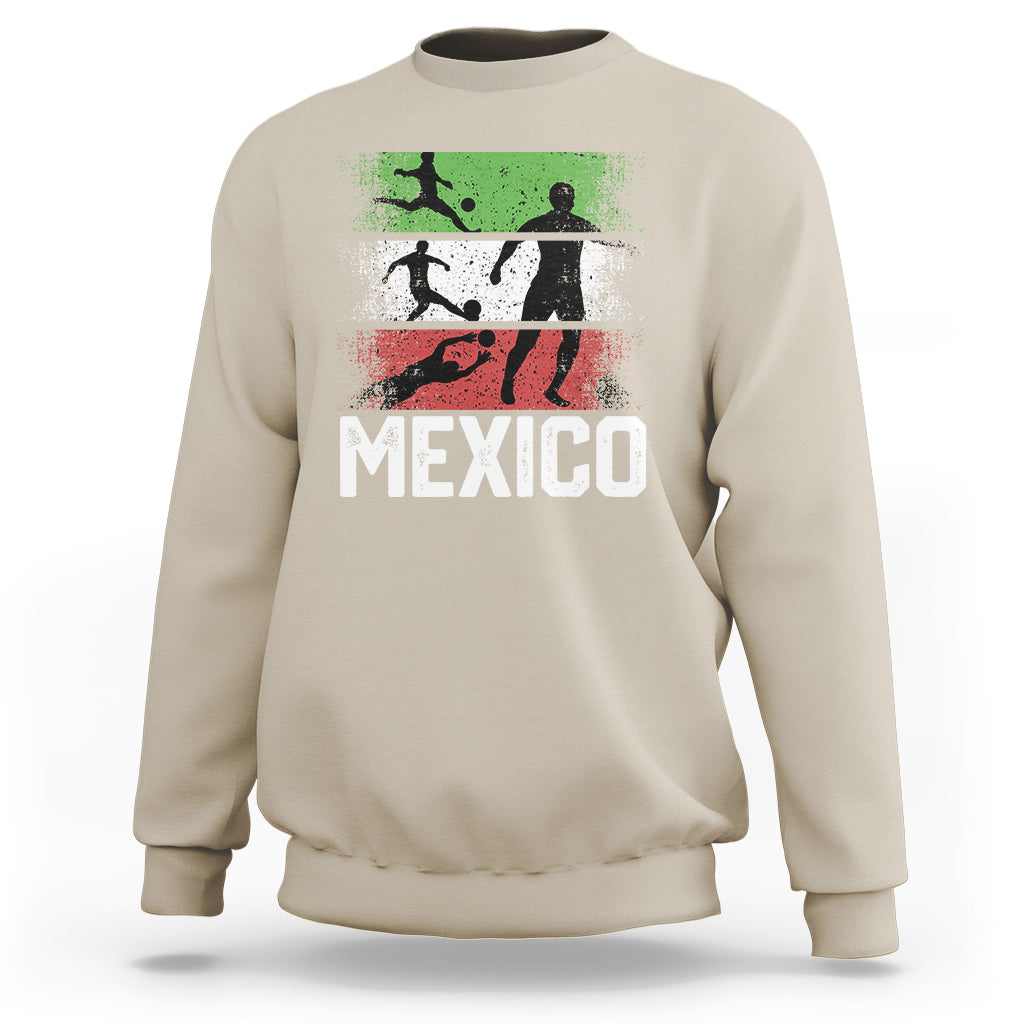 Mexican Soccer Fan Sweatshirt Mexico Flag Football Team - Wonder Print Shop