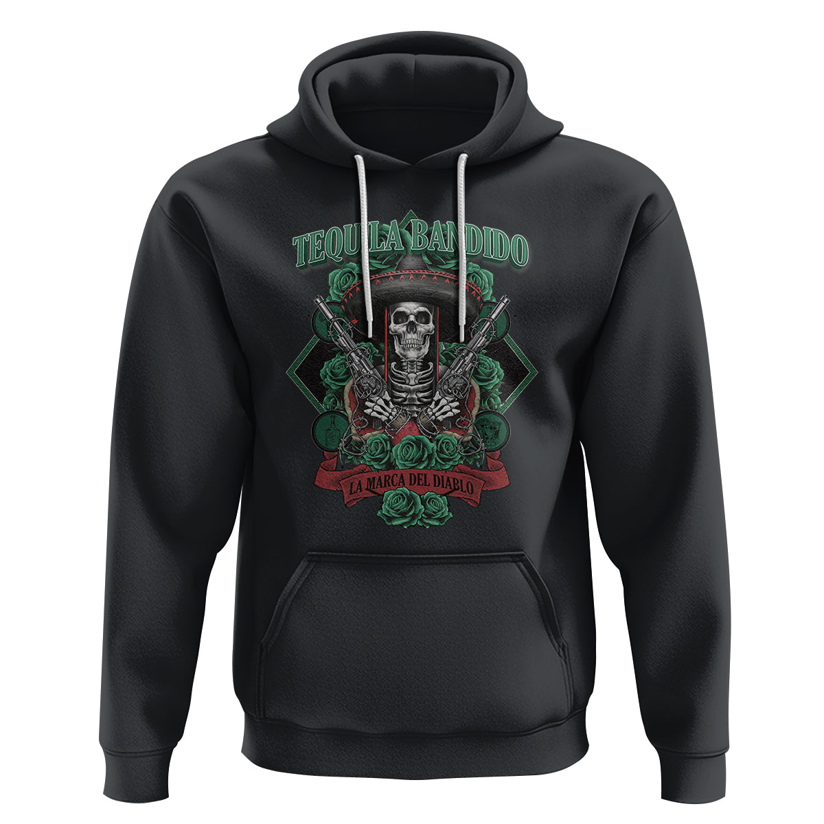 Tequila Bandido Funny Drinking Mexican Skeleton Sombrero Hoodie - Wonder Print Shop