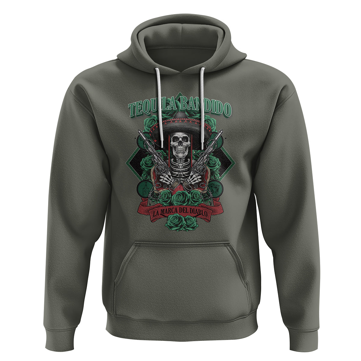 Tequila Bandido Funny Drinking Mexican Skeleton Sombrero Hoodie - Wonder Print Shop