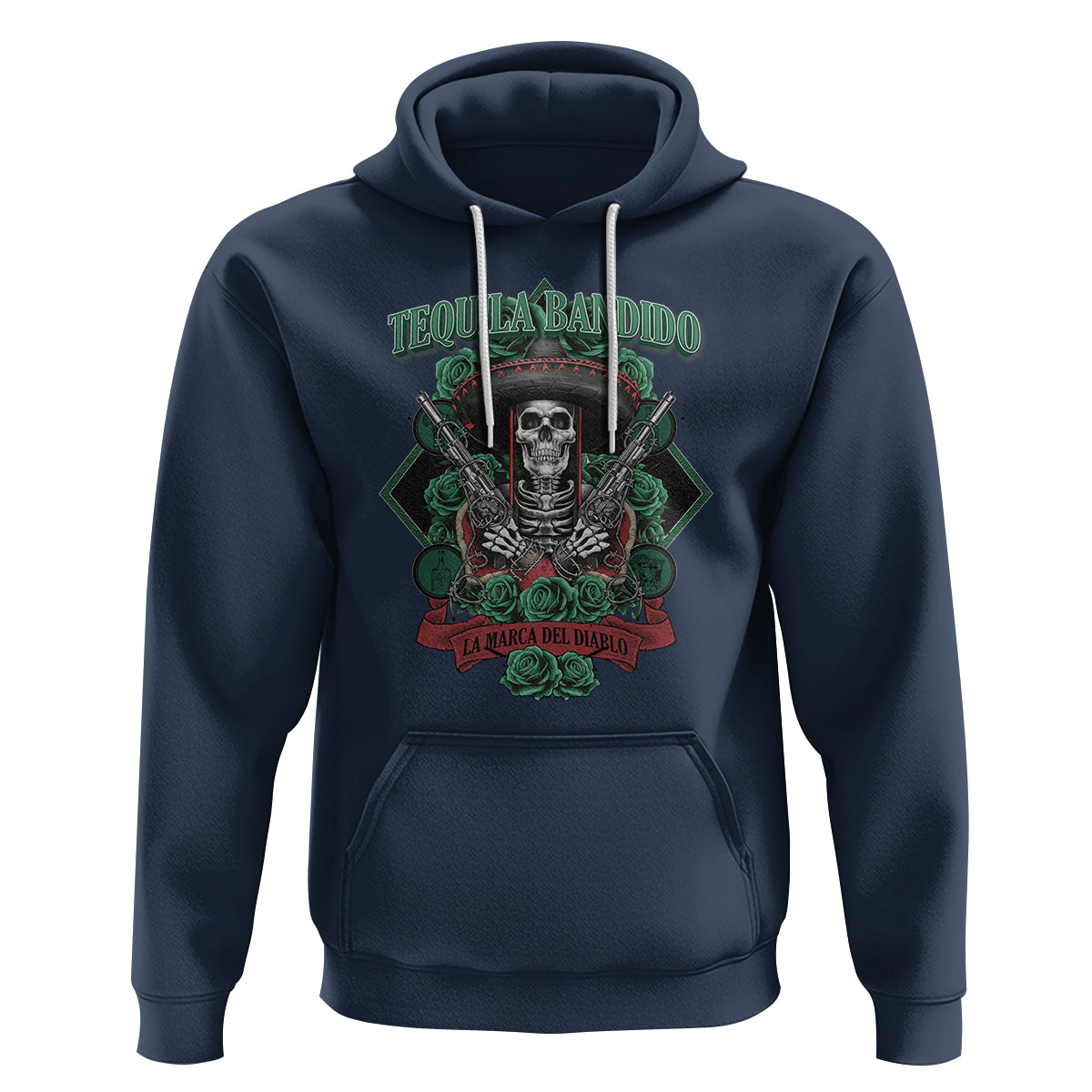 Tequila Bandido Funny Drinking Mexican Skeleton Sombrero Hoodie - Wonder Print Shop