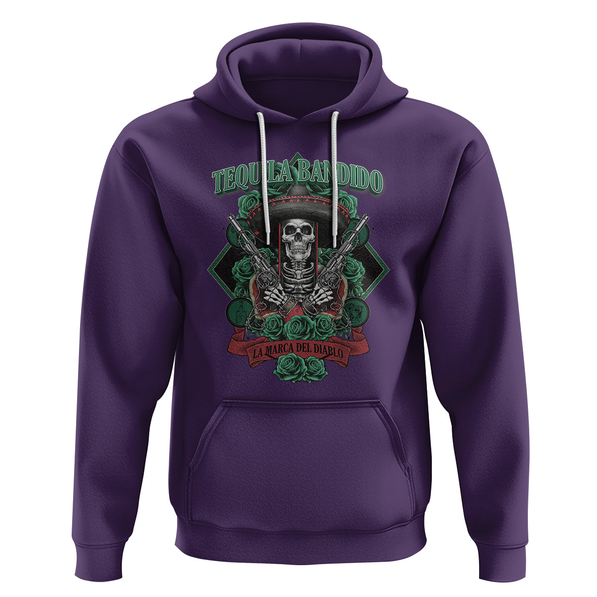 Tequila Bandido Funny Drinking Mexican Skeleton Sombrero Hoodie - Wonder Print Shop