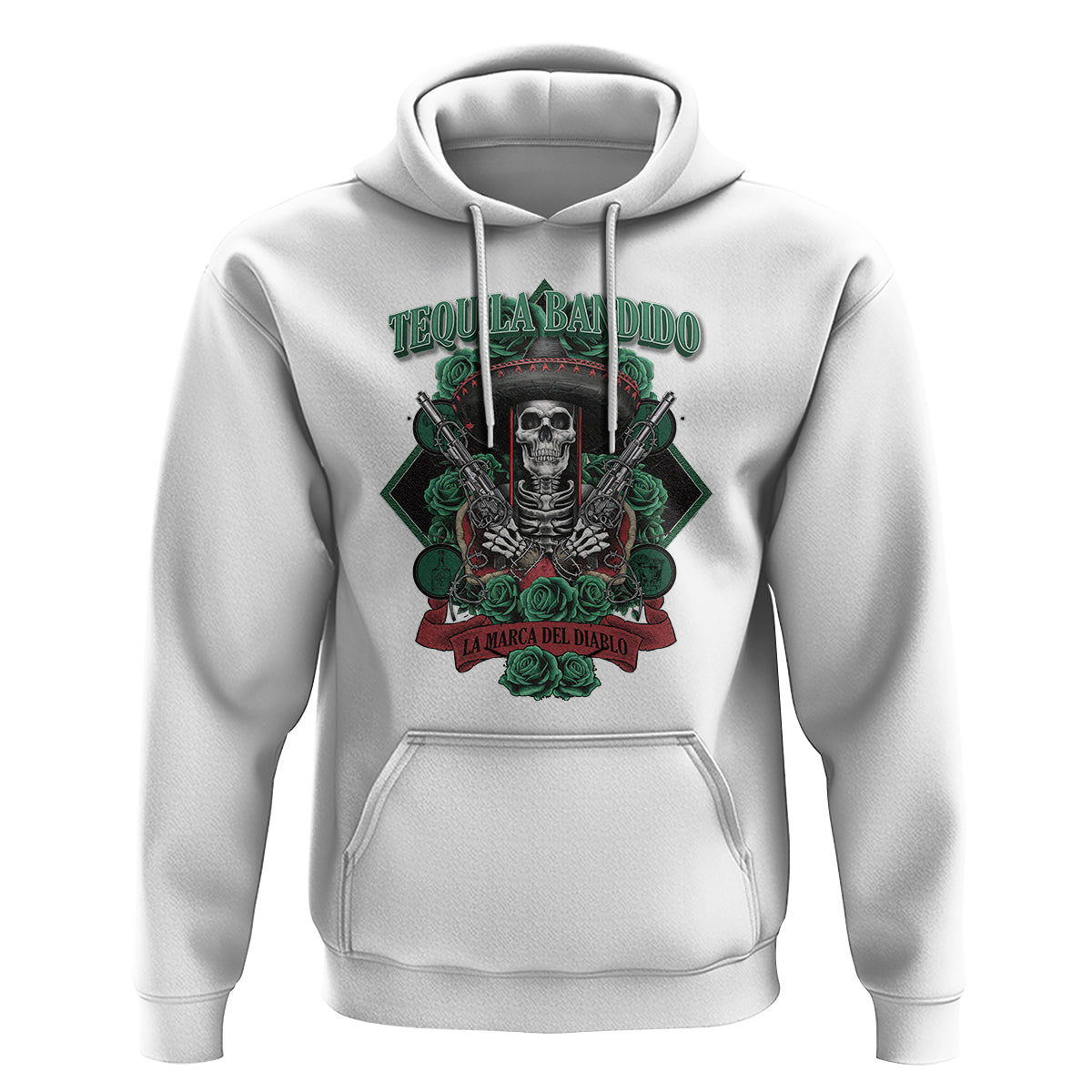 Tequila Bandido Funny Drinking Mexican Skeleton Sombrero Hoodie - Wonder Print Shop