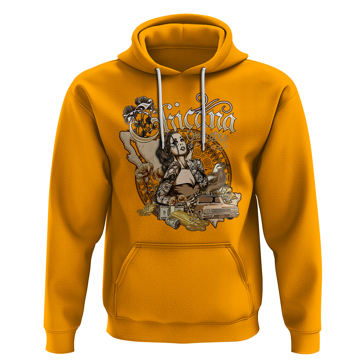 Chicana Mexico Cholo Mexican American Latina Hoodie - Wonder Print Shop