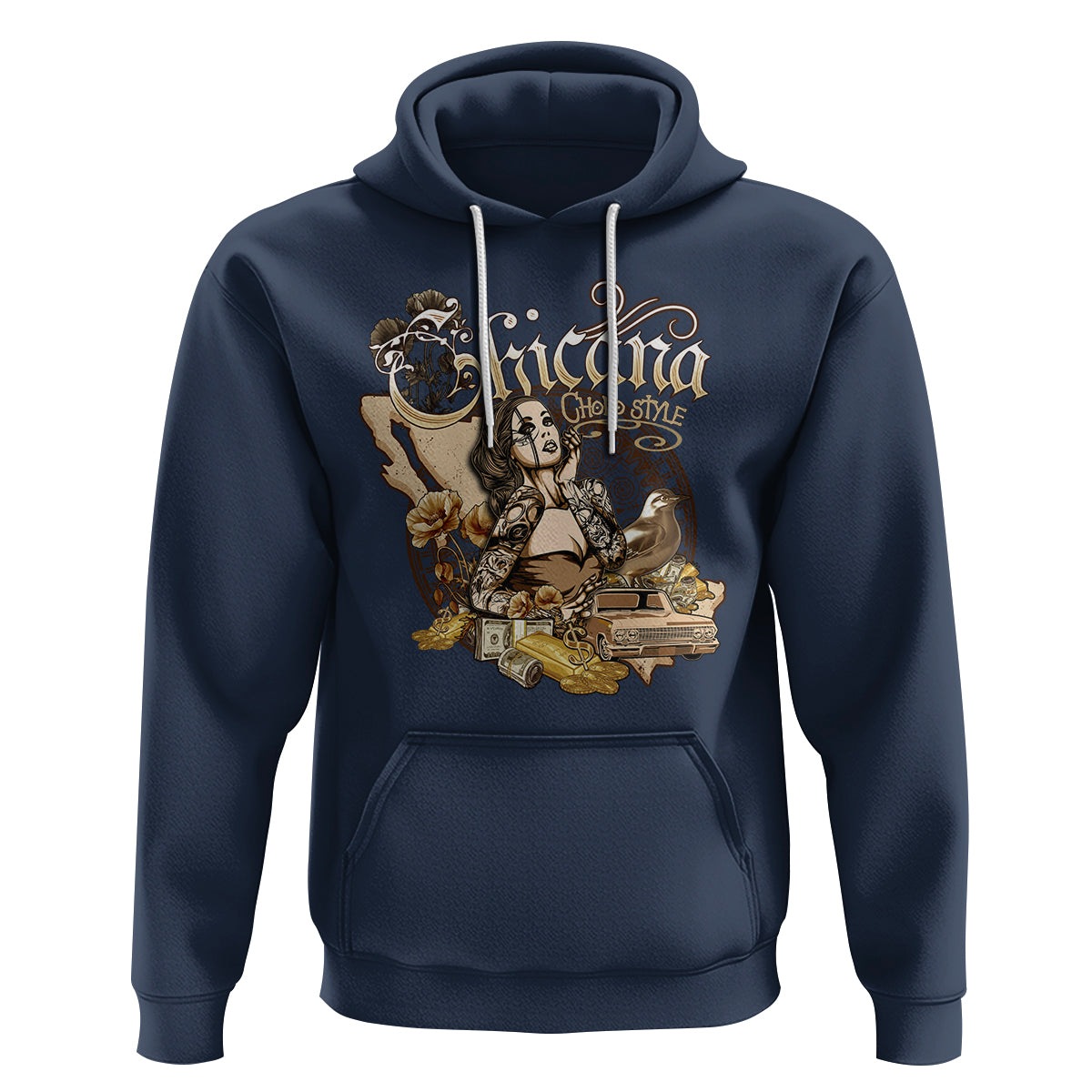 Chicana Mexico Cholo Mexican American Latina Hoodie - Wonder Print Shop