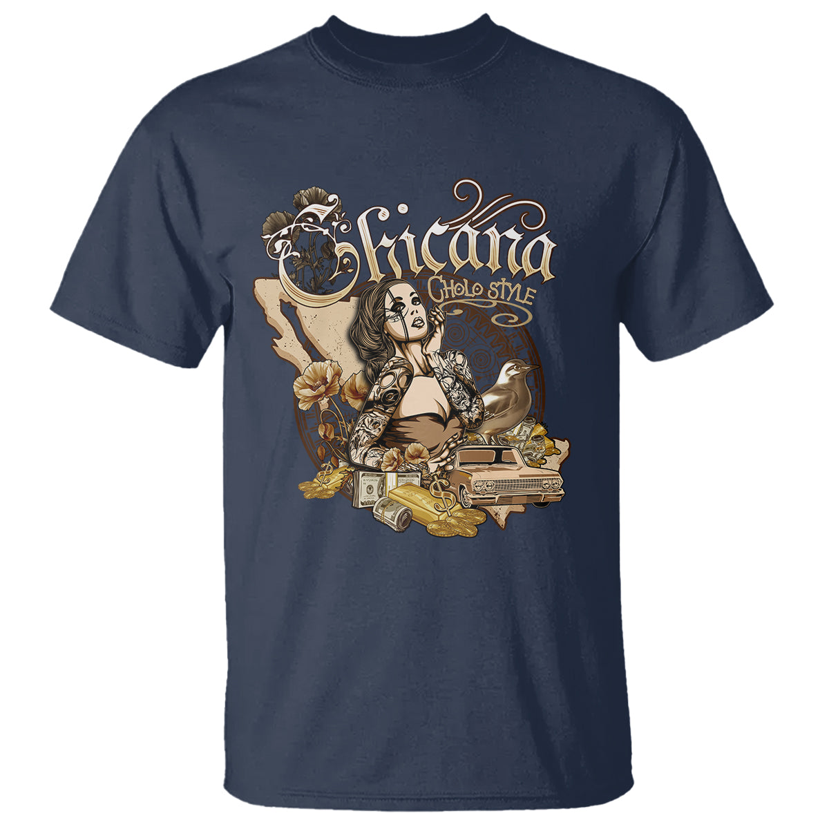 Chicana Mexico Cholo Mexican American Latina T Shirt - Wonder Print Shop