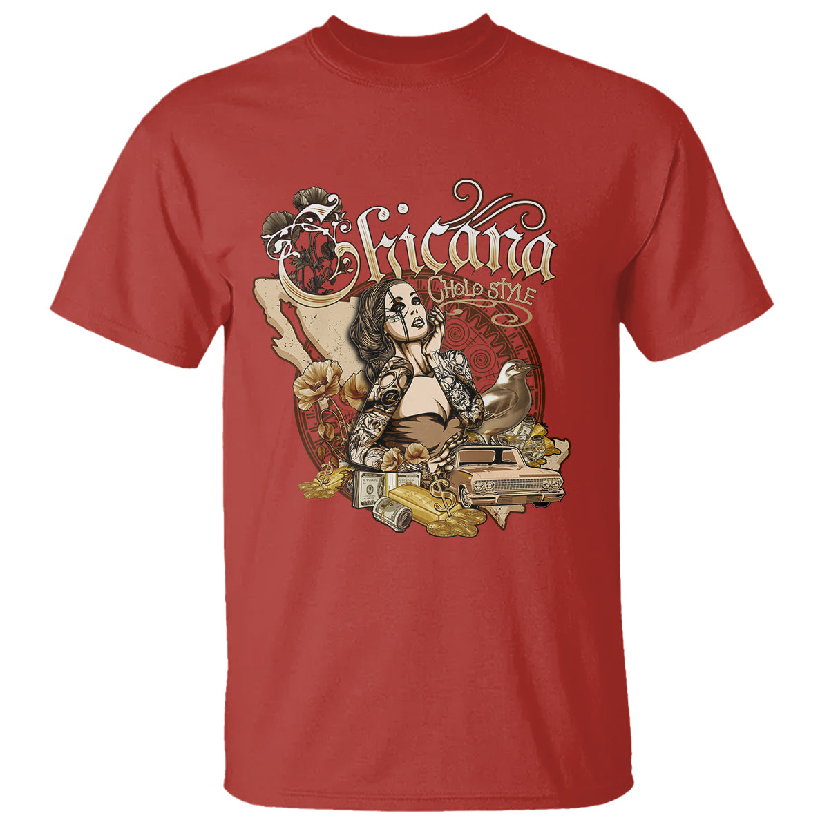 Chicana Mexico Cholo Mexican American Latina T Shirt - Wonder Print Shop