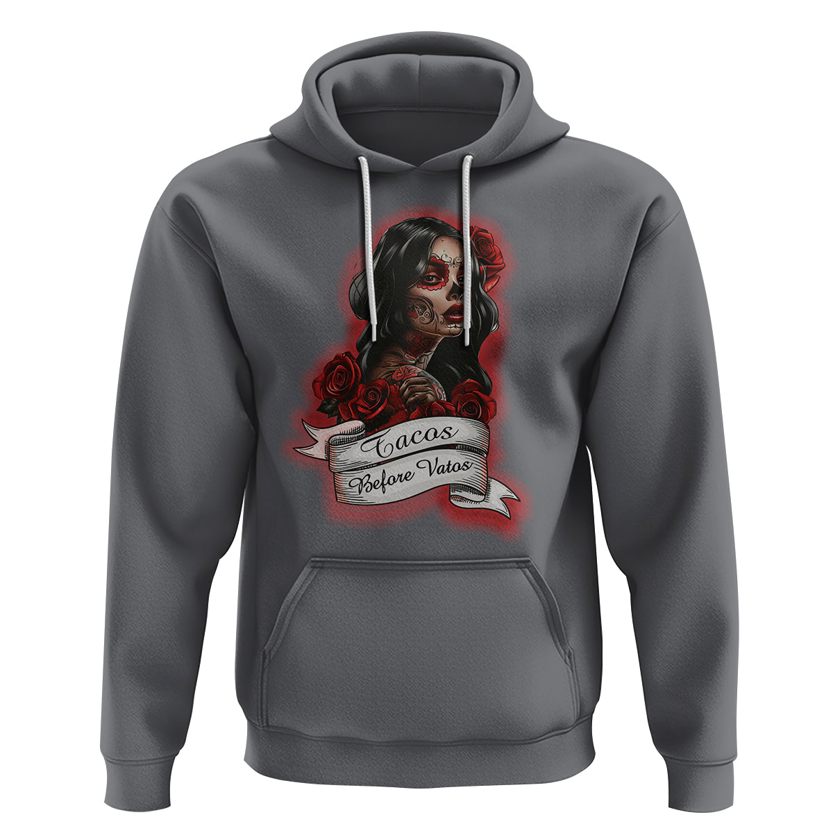 Tacos Before Vatos Chicana Chola Taco Lover Hoodie - Wonder Print Shop