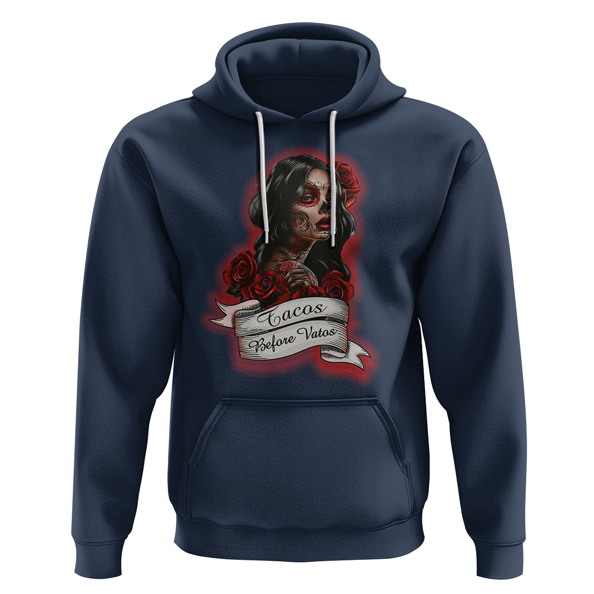 Tacos Before Vatos Chicana Chola Taco Lover Hoodie - Wonder Print Shop