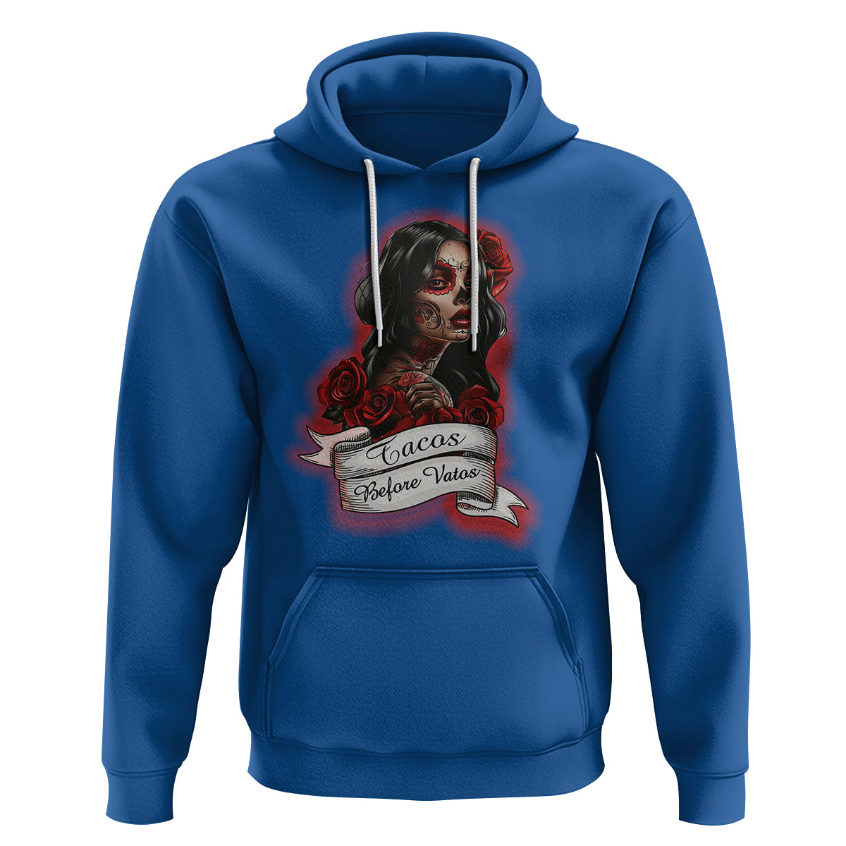 Tacos Before Vatos Chicana Chola Taco Lover Hoodie - Wonder Print Shop