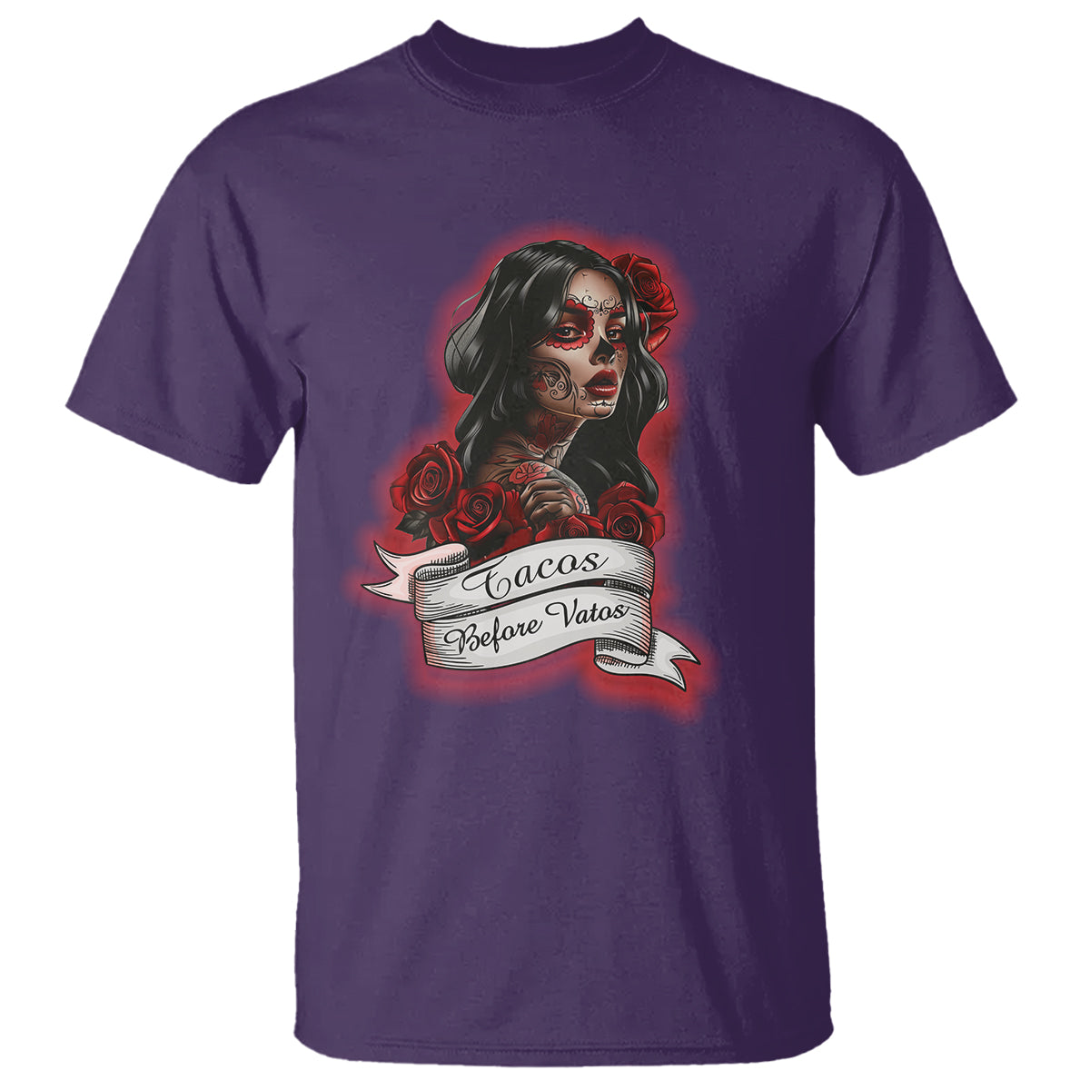 Tacos Before Vatos Chicana Chola Taco Lover T Shirt - Wonder Print Shop