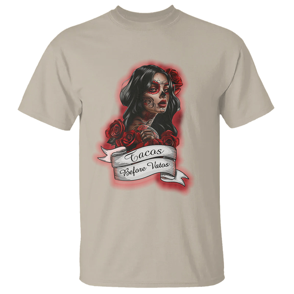 Tacos Before Vatos Chicana Chola Taco Lover T Shirt - Wonder Print Shop