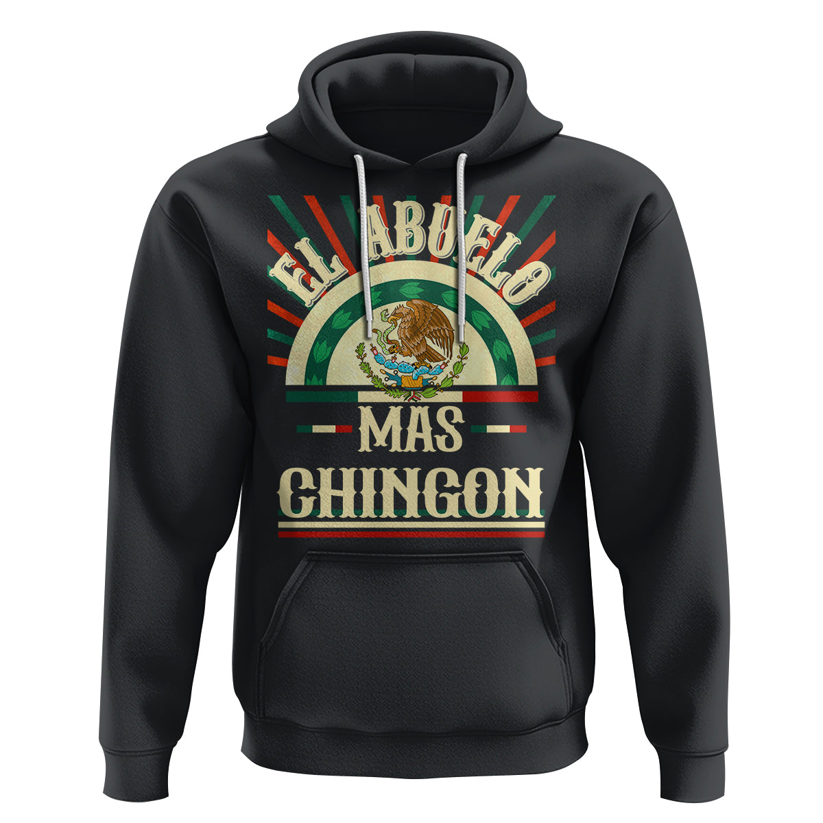 El Abuelo Mas Chingon Mexican Grandpa Mexico Father's Day Hoodie - Wonder Print Shop