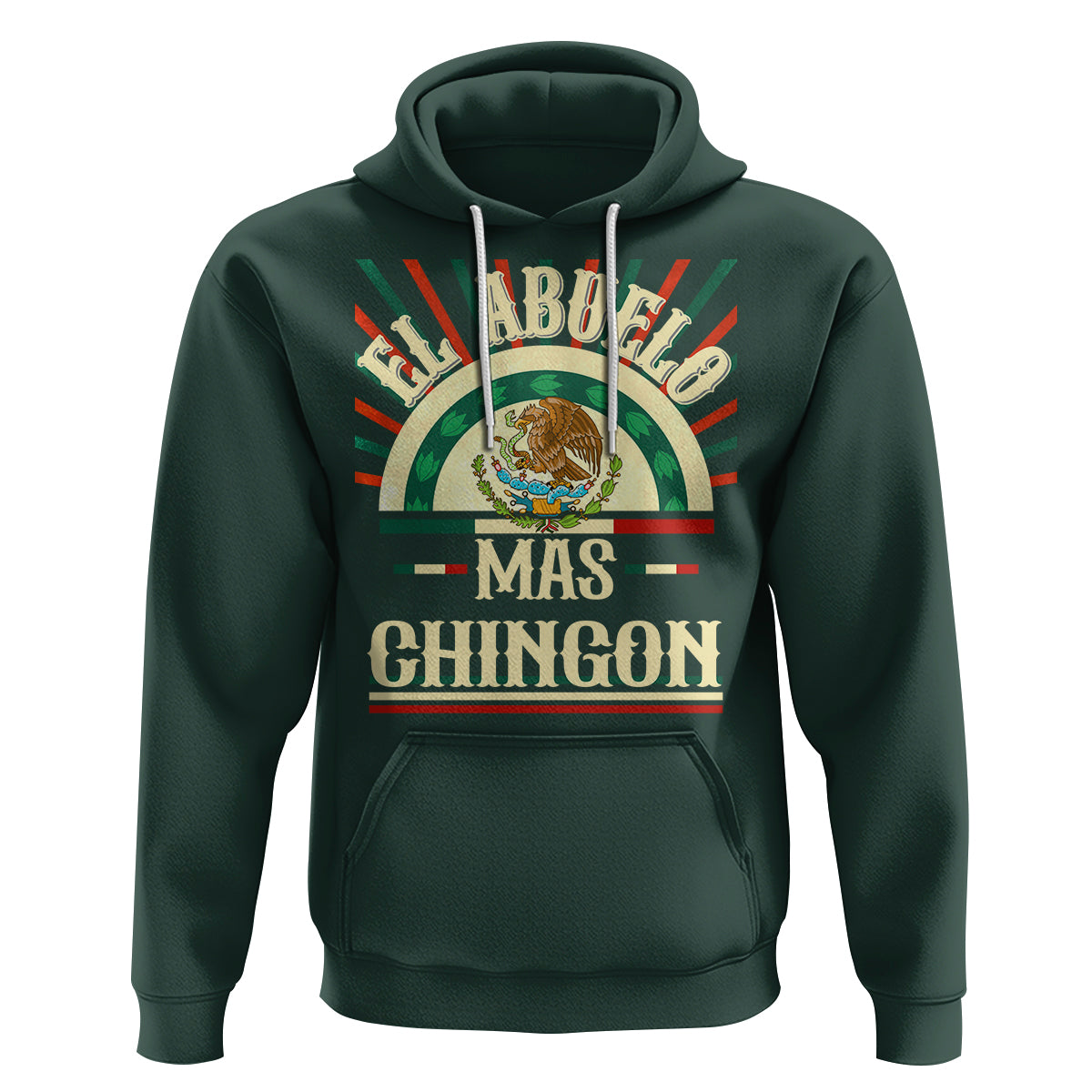 El Abuelo Mas Chingon Mexican Grandpa Mexico Father's Day Hoodie - Wonder Print Shop