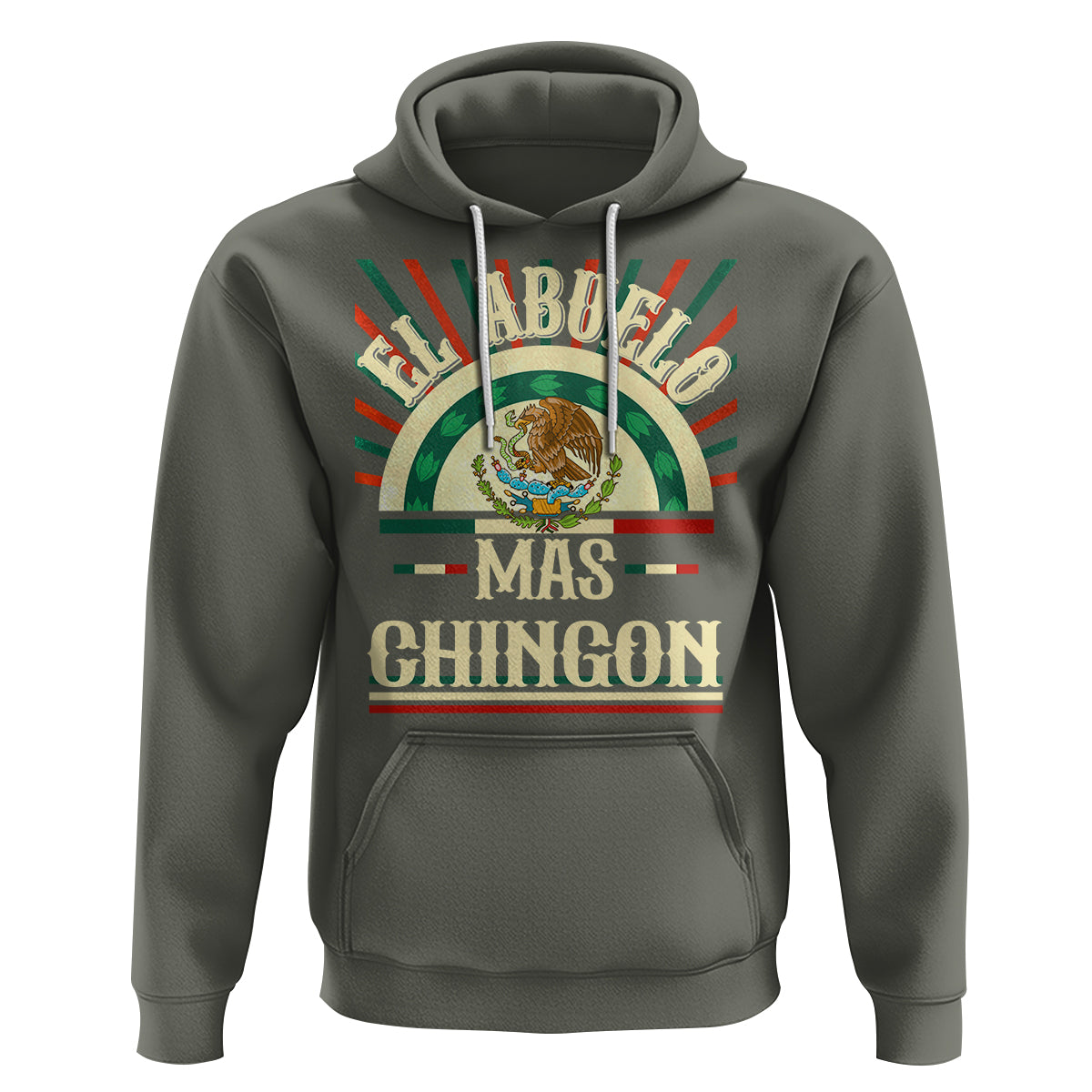 El Abuelo Mas Chingon Mexican Grandpa Mexico Father's Day Hoodie - Wonder Print Shop