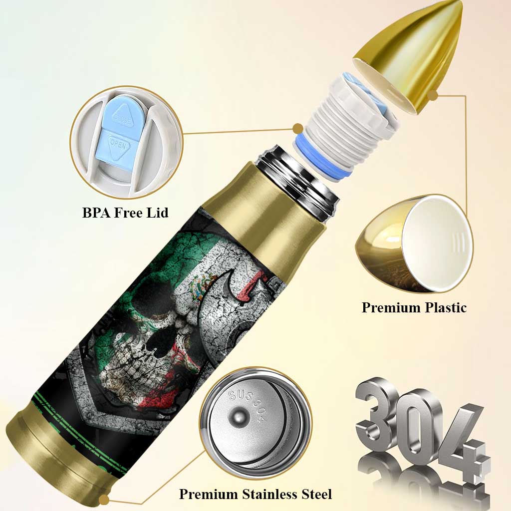 Mexican Dad Bullet Tumbler El Papa Mas Chingon Mexico Father's Day