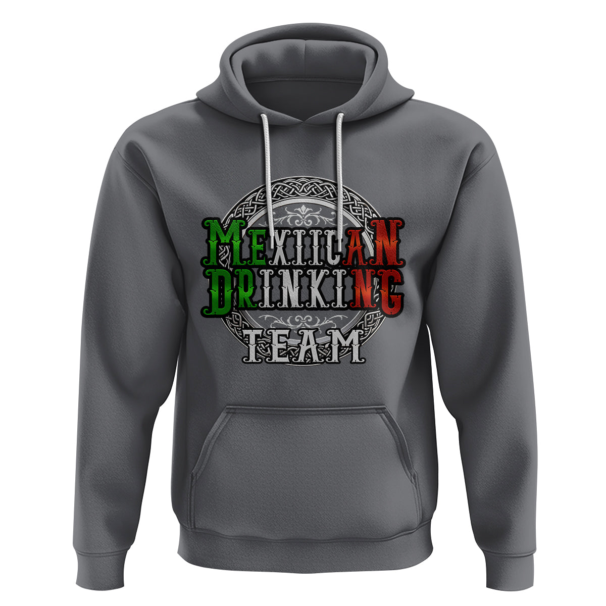 Mexican Drinking Team Hoodie Funny Mexico Flag Beer Party - Wonder Print Shop