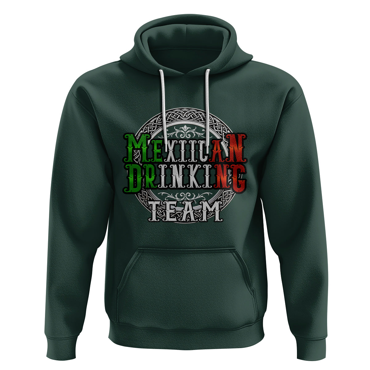 Mexican Drinking Team Hoodie Funny Mexico Flag Beer Party - Wonder Print Shop