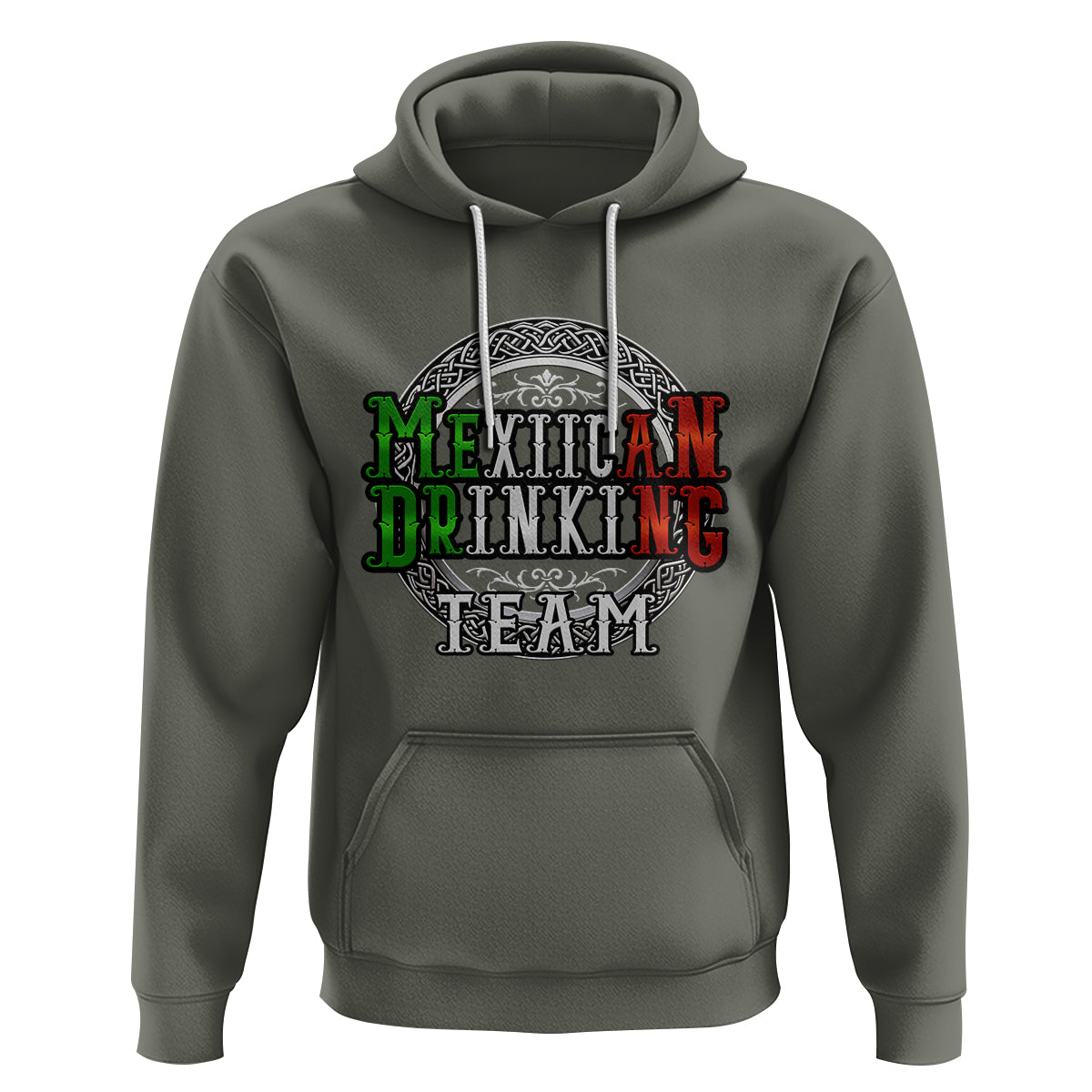 Mexican Drinking Team Hoodie Funny Mexico Flag Beer Party - Wonder Print Shop