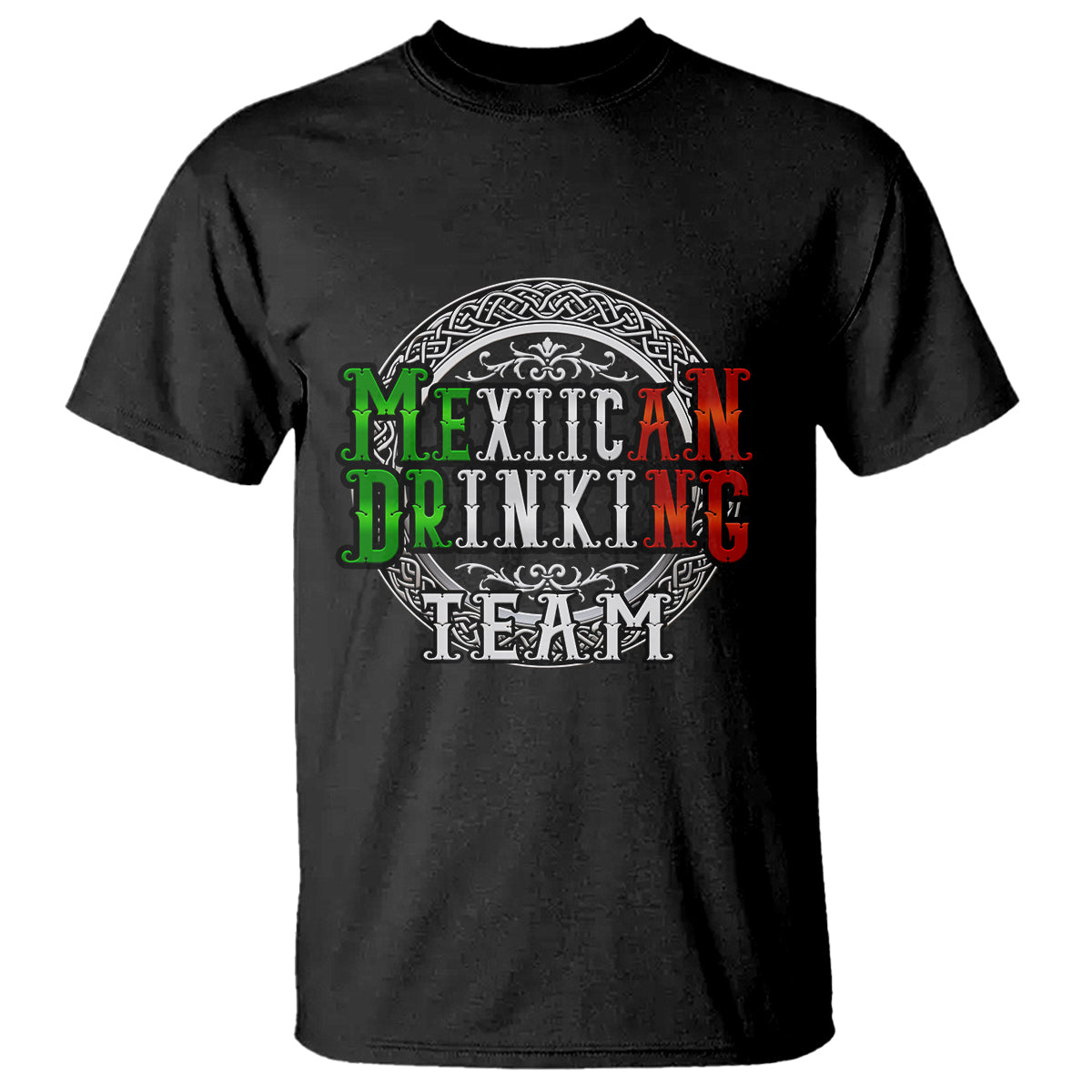 Mexican Drinking Team T Shirt Funny Mexico Flag Beer Party - Wonder Print Shop