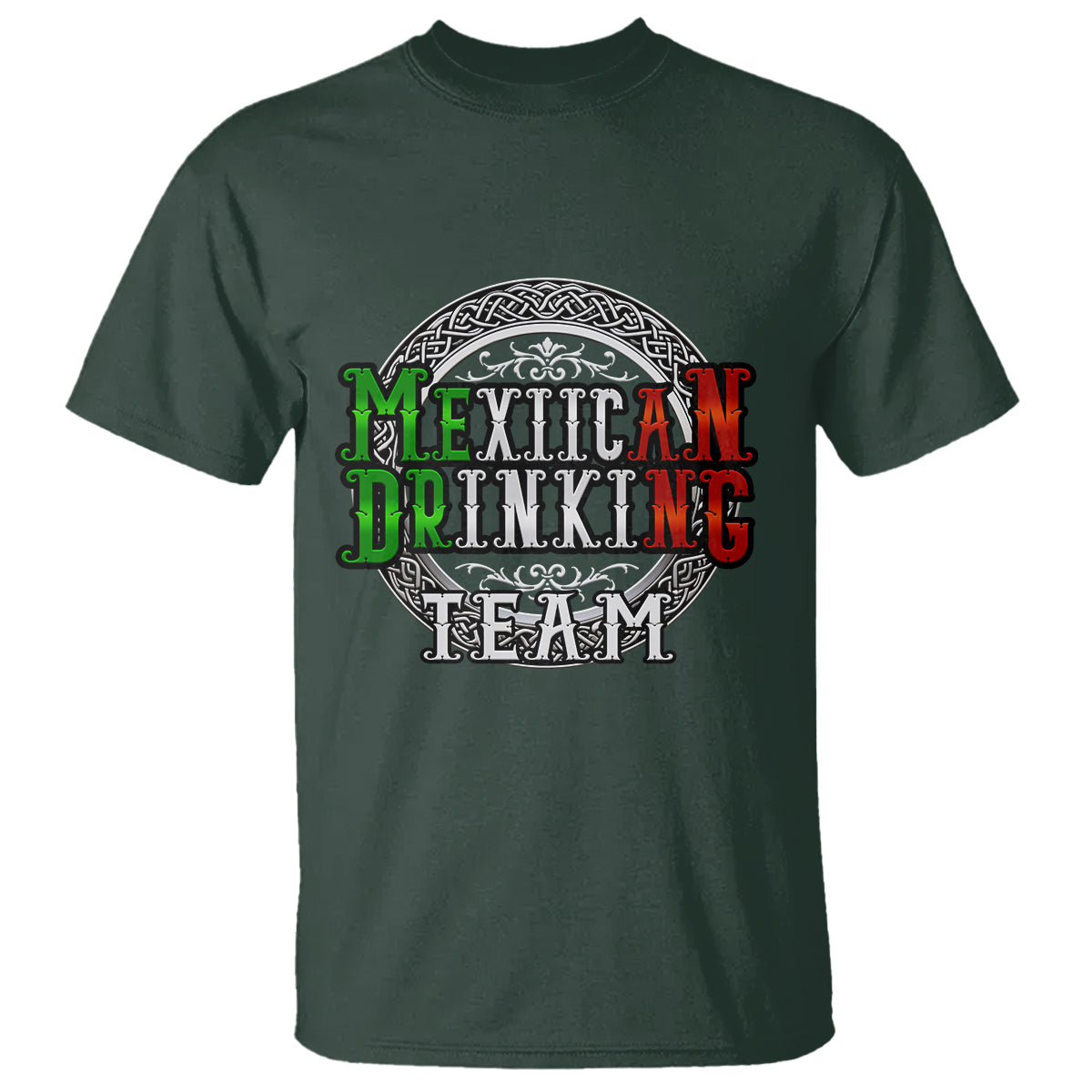 Mexican Drinking Team T Shirt Funny Mexico Flag Beer Party - Wonder Print Shop