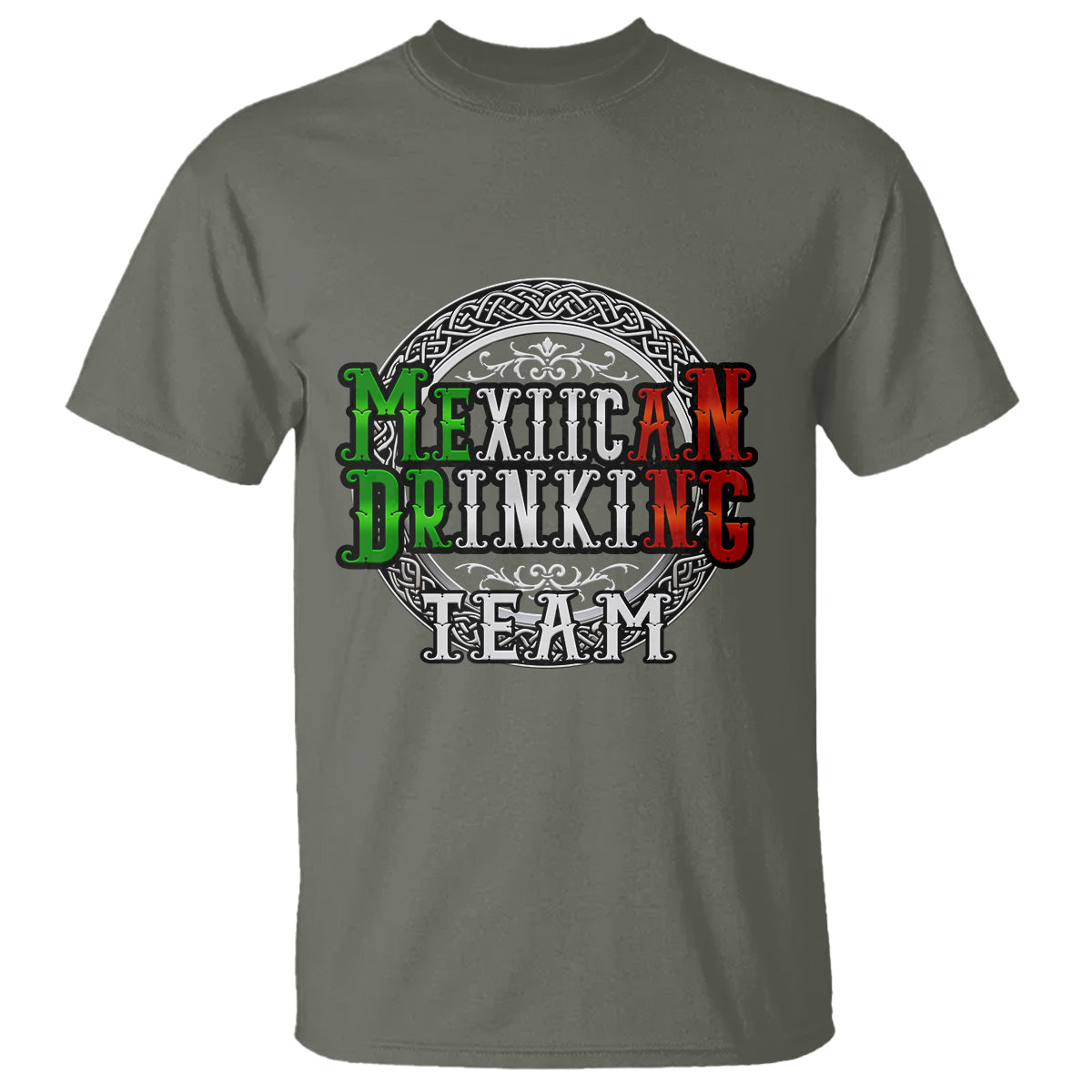 Mexican Drinking Team T Shirt Funny Mexico Flag Beer Party - Wonder Print Shop