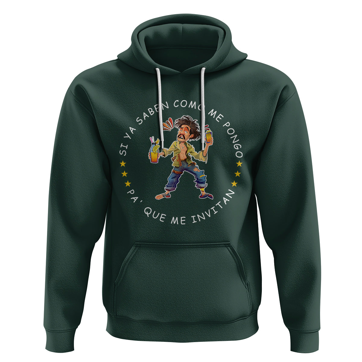 Funny Mexican Drinking Hoodie Si ya saben como me pongo pa' que me invitan Drunk Meme - Wonder Print Shop