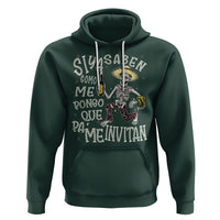 Funny Mexican Drinking Hoodie Si ya saben como me pongo pa' que me invitan Drunk Skeleton - Wonder Print Shop