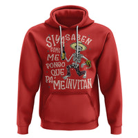 Funny Mexican Drinking Hoodie Si ya saben como me pongo pa' que me invitan Drunk Skeleton - Wonder Print Shop