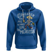 Funny Mexican Drinking Hoodie Si ya saben como me pongo pa' que me invitan Drunk Skeleton - Wonder Print Shop