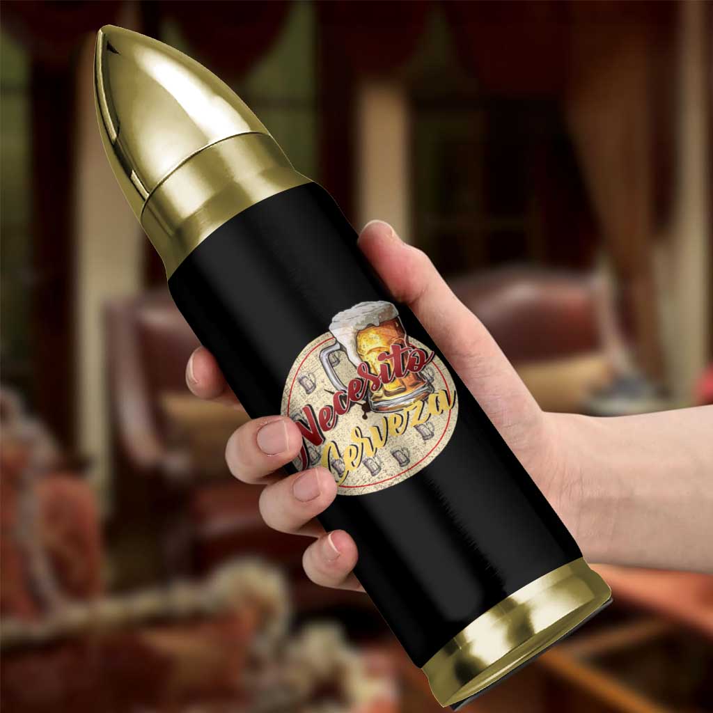 Mexican Drinking Bullet Tumbler Necesito Cerveza Mexico Beer Lover