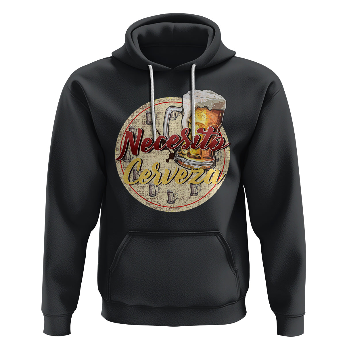 Mexican Drinking Hoodie Necesito Cerveza Mexico Beer Lover - Wonder Print Shop