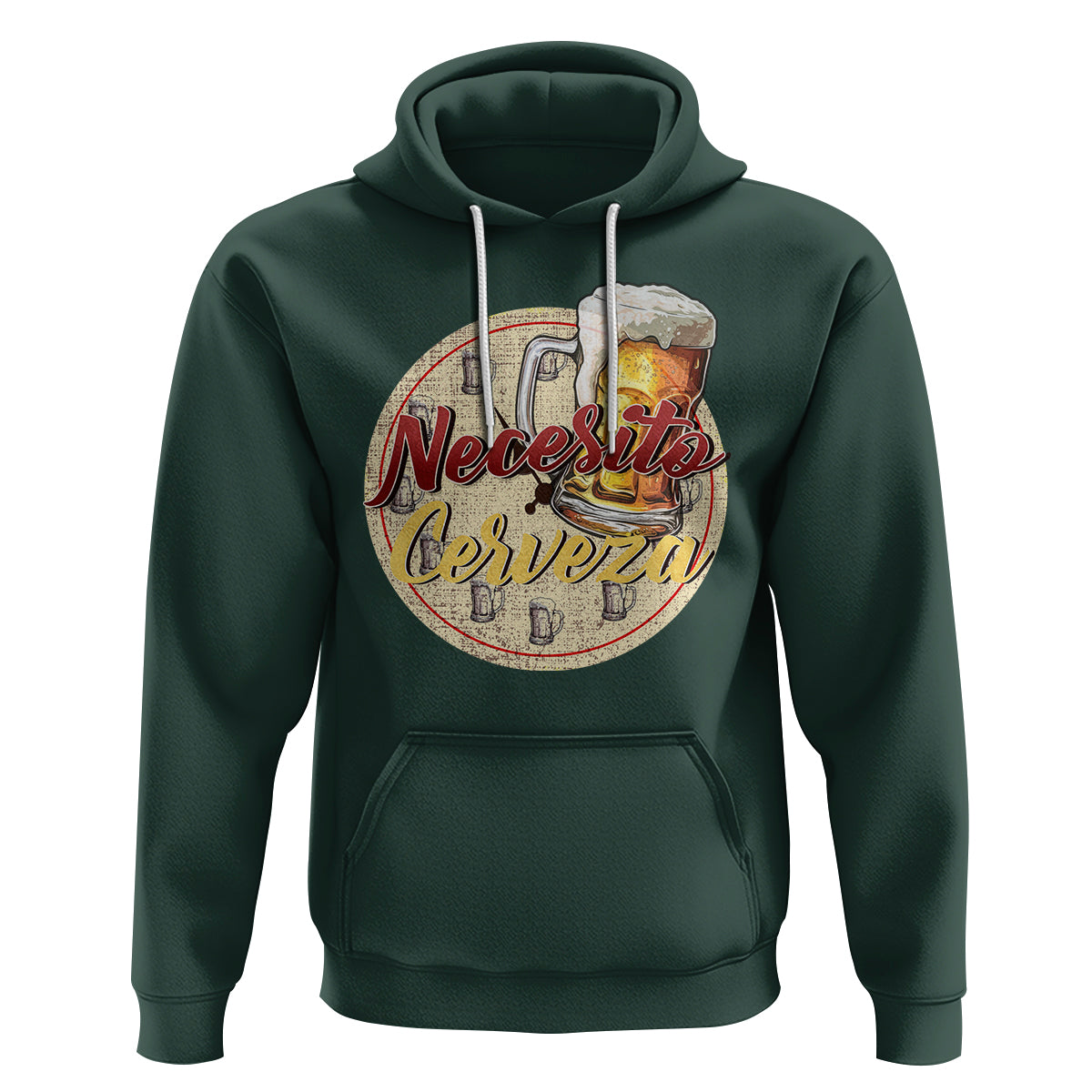 Mexican Drinking Hoodie Necesito Cerveza Mexico Beer Lover - Wonder Print Shop