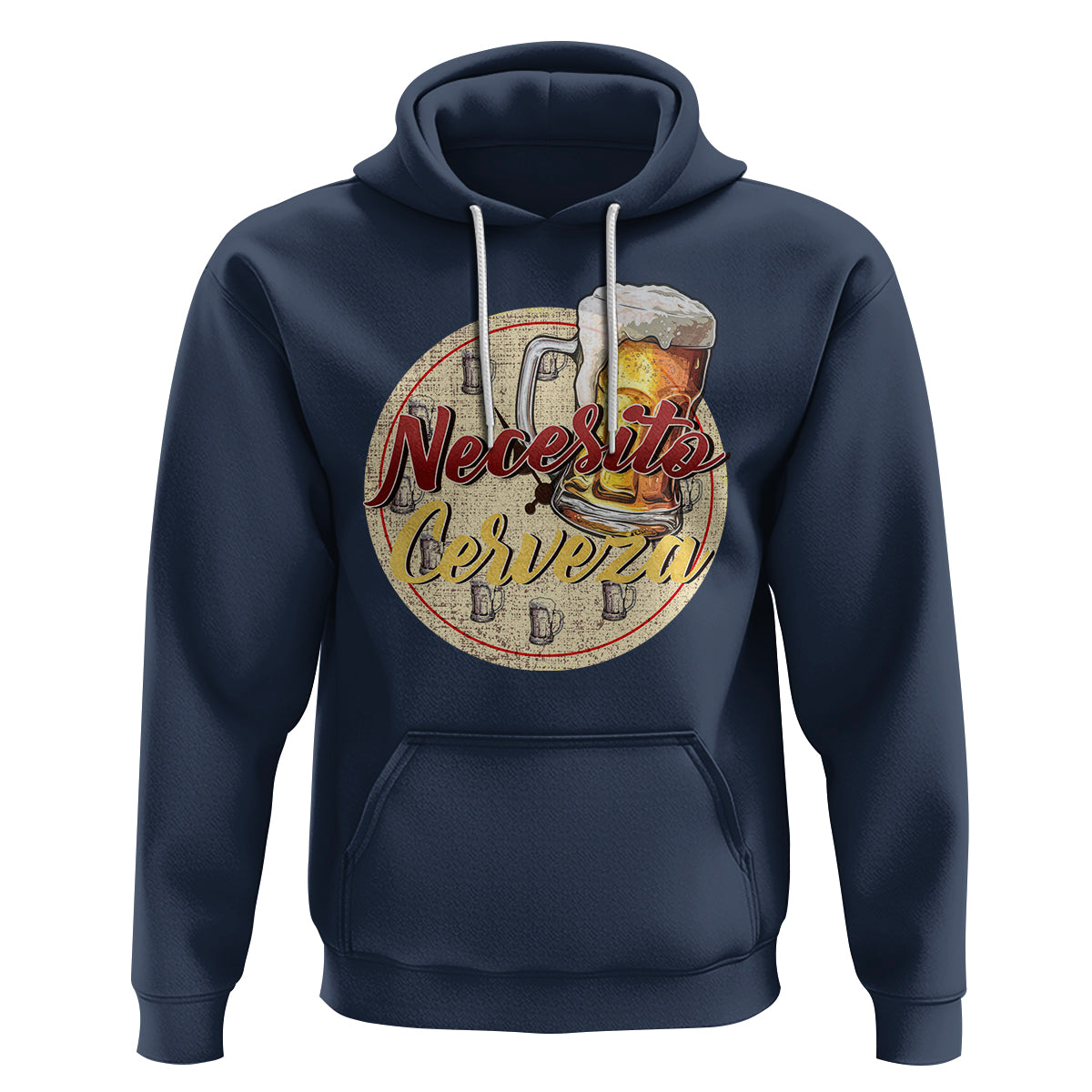 Mexican Drinking Hoodie Necesito Cerveza Mexico Beer Lover - Wonder Print Shop