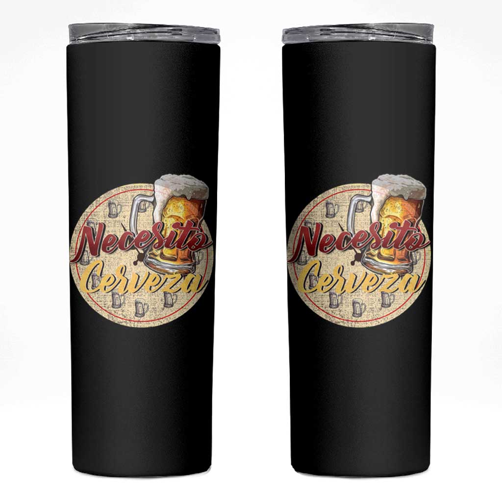 Mexican Drinking Skinny Tumbler Necesito Cerveza Mexico Beer Lover
