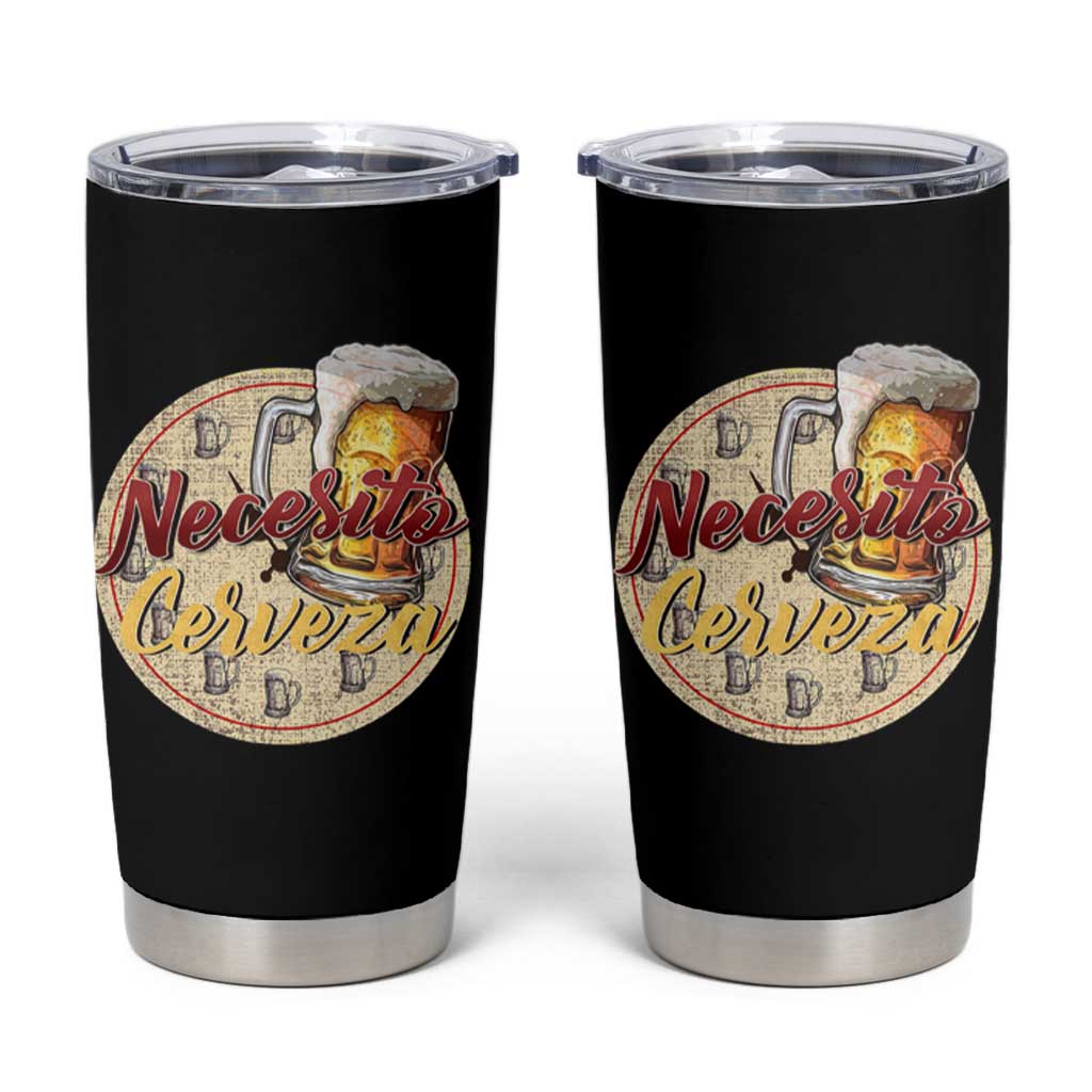 Mexican Drinking Tumbler Cup Necesito Cerveza Mexico Beer Lover