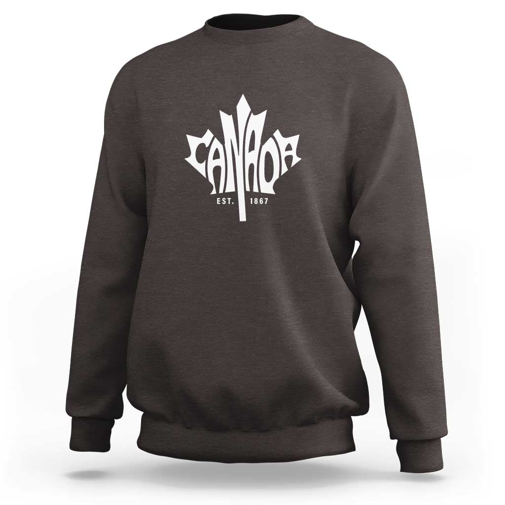 Canada Est. 1867 Maple Leaf Sweatshirt - Wonder Print Shop