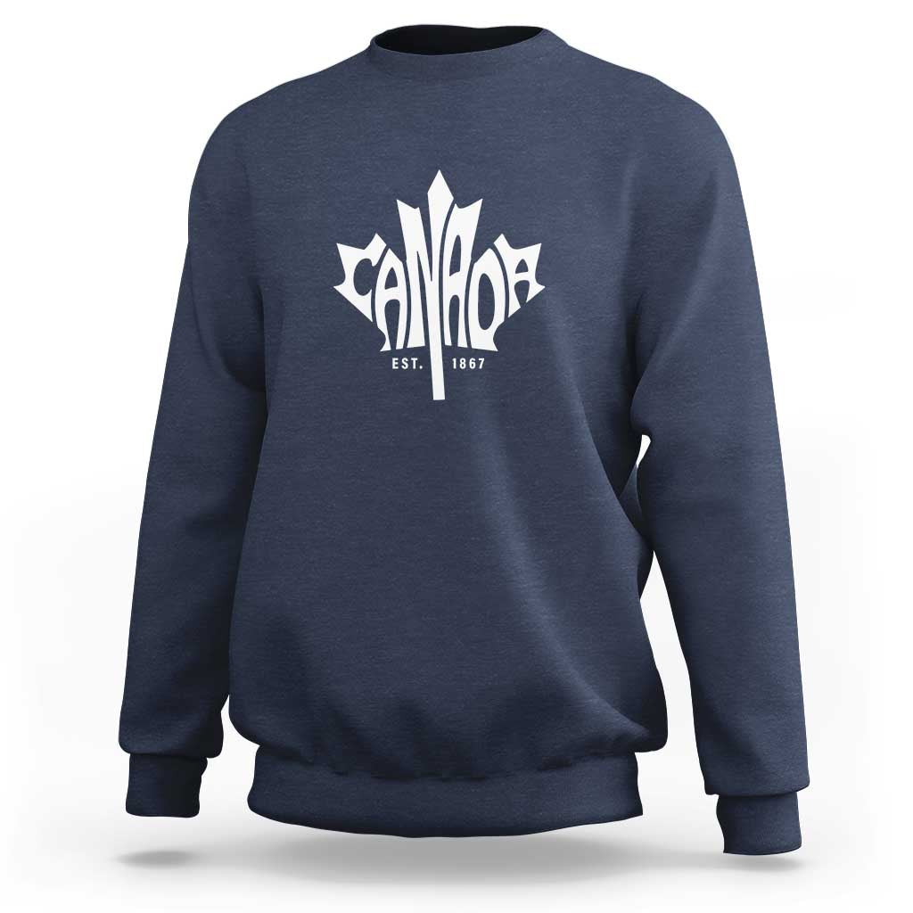 Canada Est. 1867 Maple Leaf Sweatshirt - Wonder Print Shop