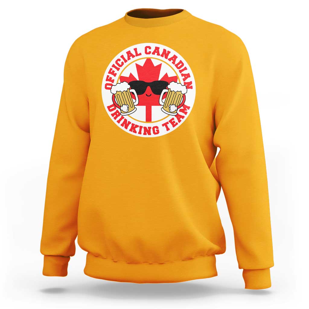 Canada Beer Lover Sweatshirt Official Canadian Drinking Team - Wonder Print Shop