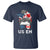 American Canadian T Shirt US EH Messy Bun USA Canada Flag - Wonder Print Shop
